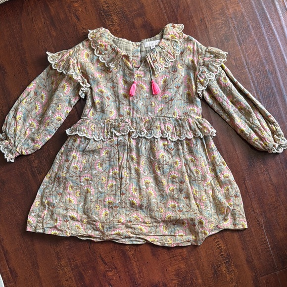 Louise Misha Other - Louise Misha girls Floral Ruffle Long Sleeve Dress